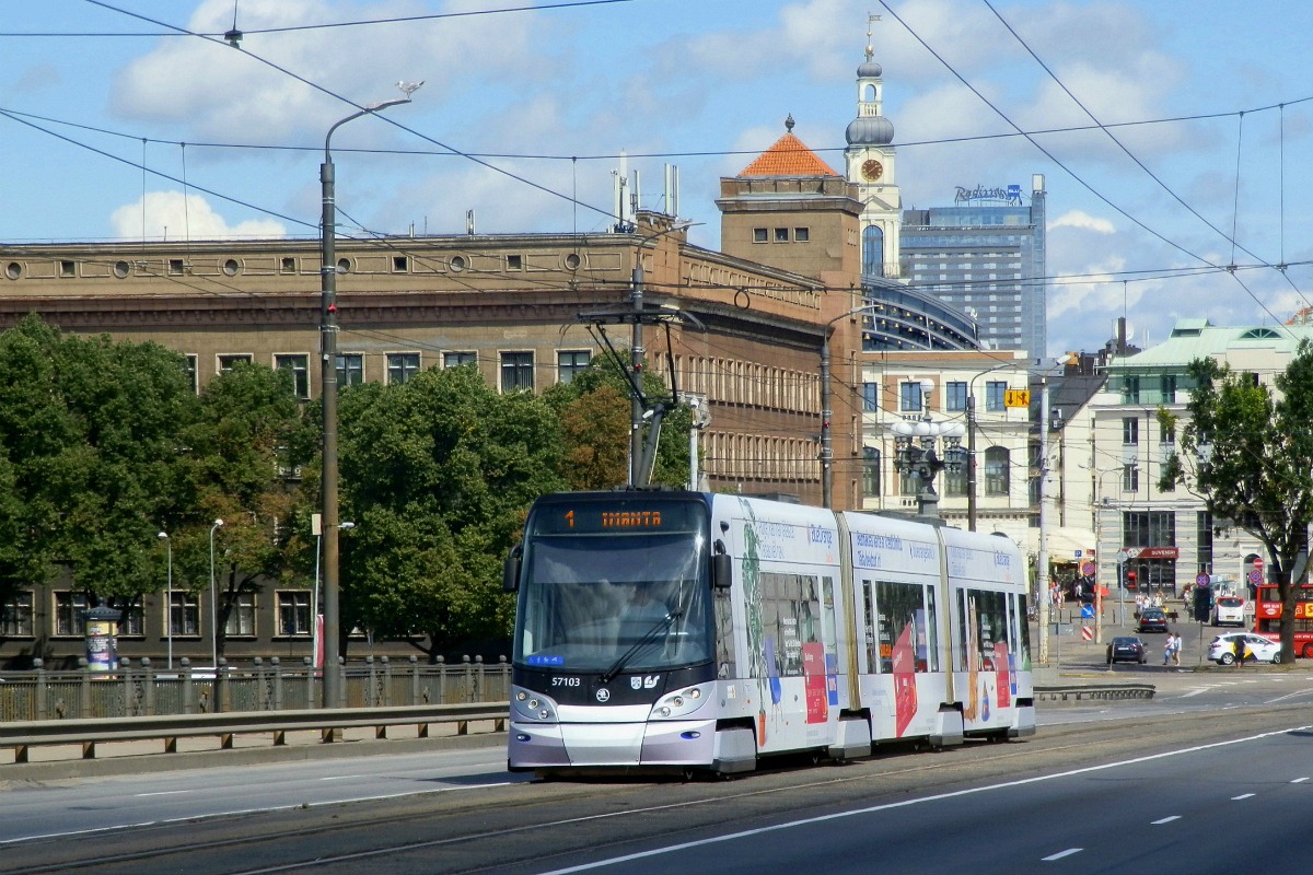 Рига, Škoda 15T ForCity Alfa Riga № 57103
