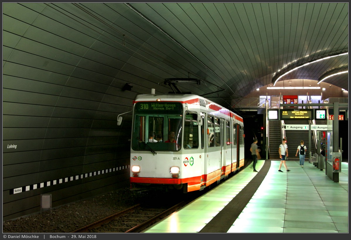 Bochum – Gelsenkirchen, Duewag M6S č. 321