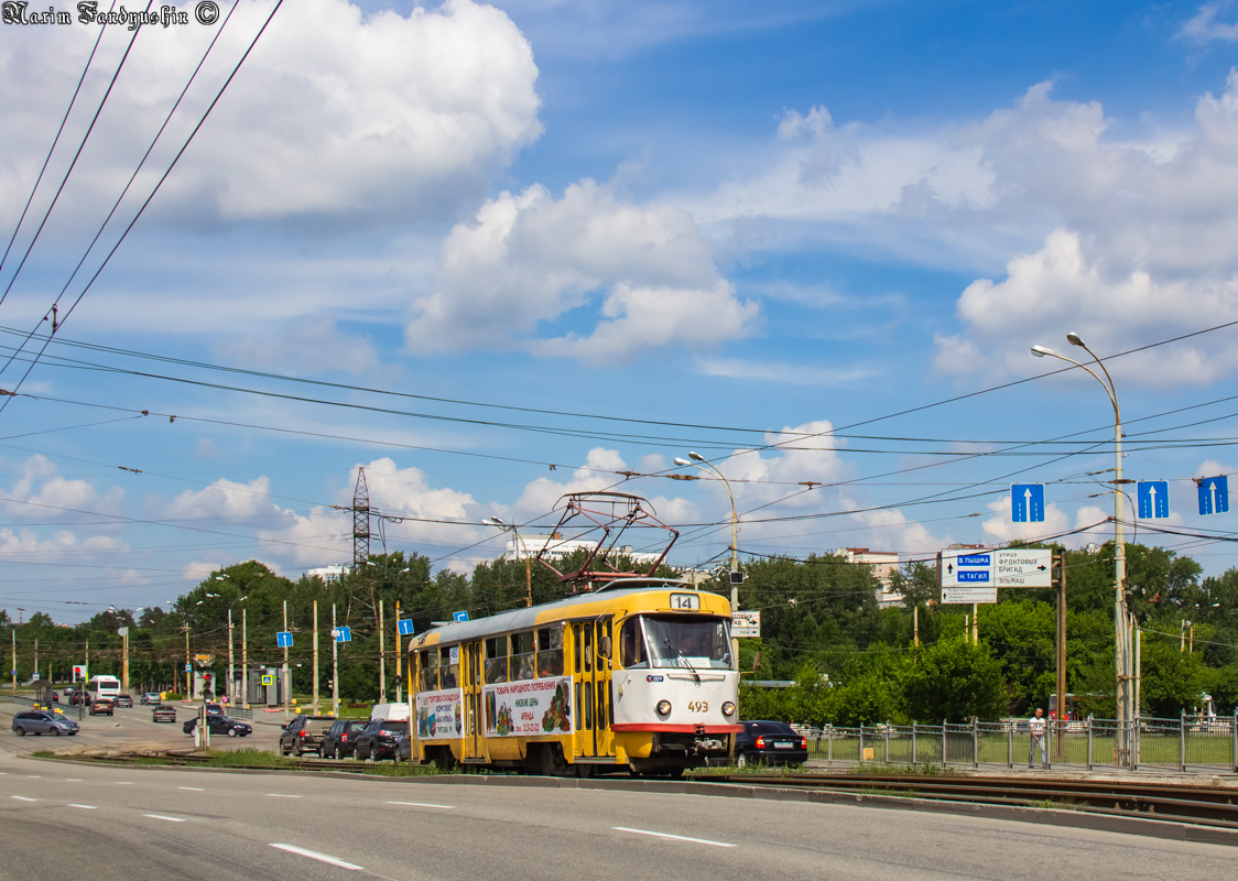Екатеринбург, Tatra T3SU (двухдверная) № 493
