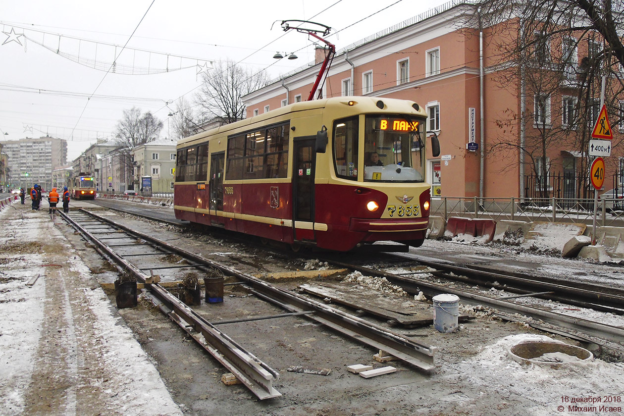 Sanktpēterburga, LM-68M2 (mod. SPb GET) № 7655; Sanktpēterburga — Track repairs