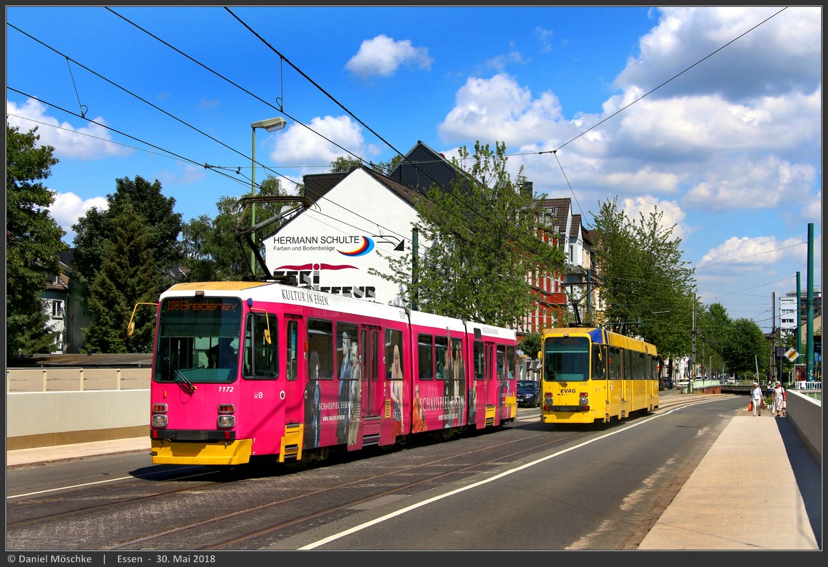 Эссен – Мюльхайм-ан-дер-Рур, Duewag M8C № 1172; Эссен – Мюльхайм-ан-дер-Рур, Duewag M8C № 1171