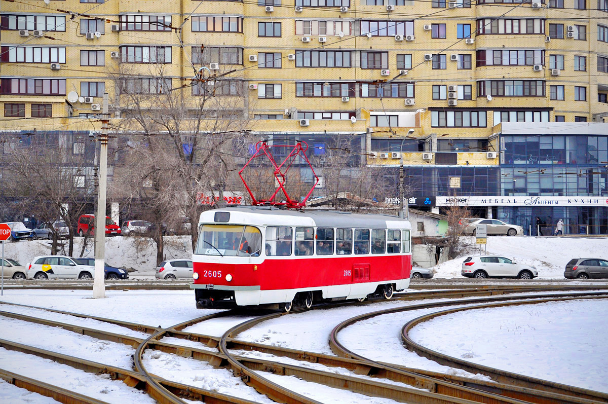 Волгоград, Tatra T3SU (двухдверная) № 2605