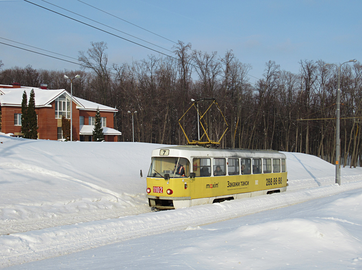 Самара, Tatra T3SU (двухдверная) № 1102; Самара — Трамвайные линии