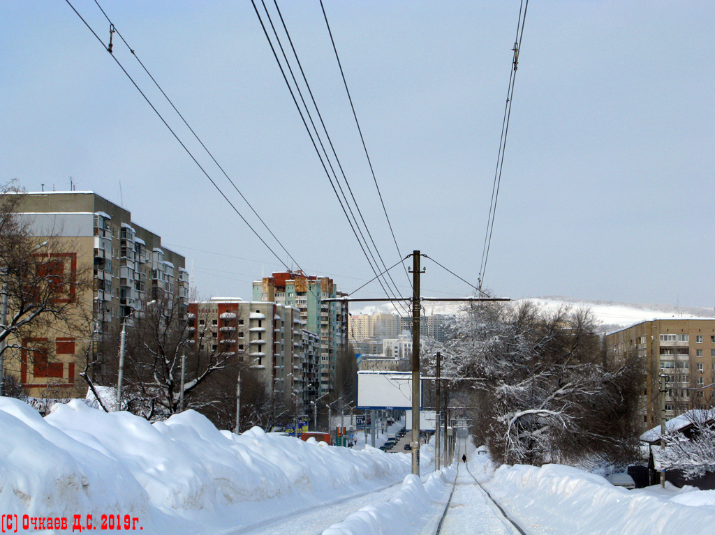 Saratów — The consequences of the snowfall in the winter of 2018–2019.; Saratów — Tramlines