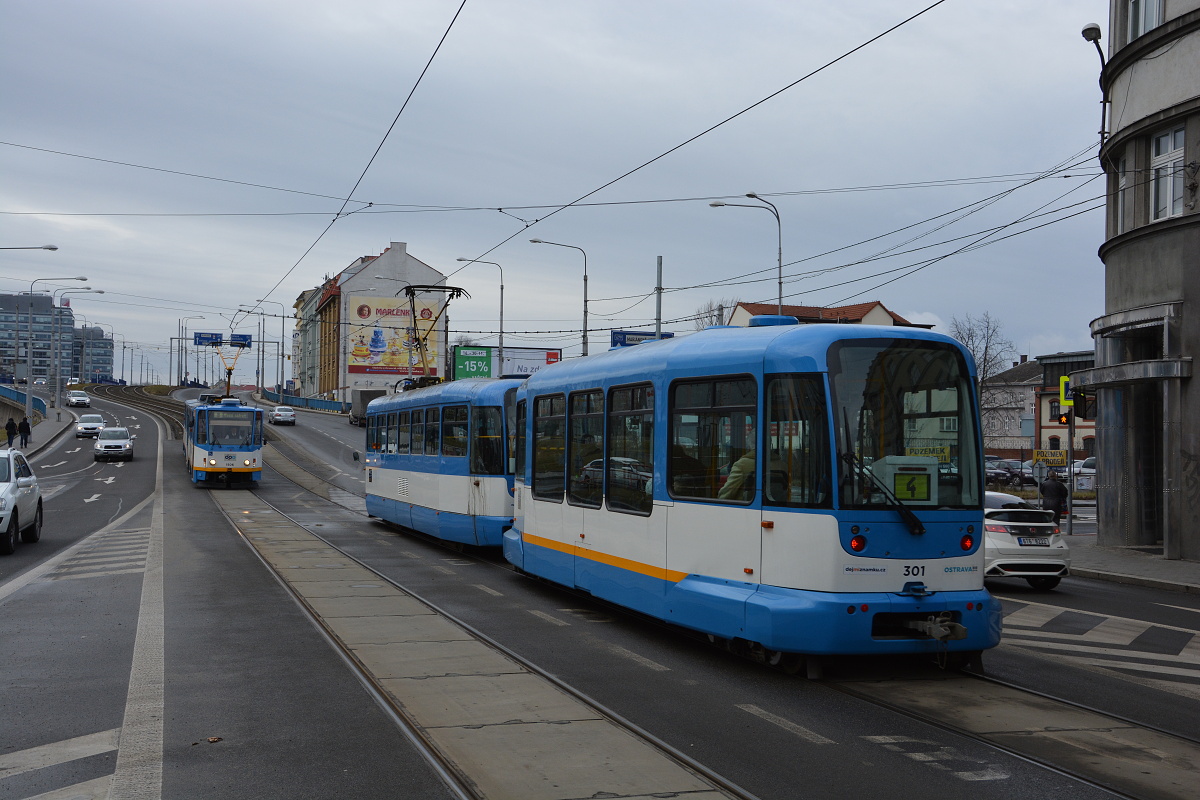 Острава, VV60LF № 301; Острава, Tatra T3R.EV № 1301; Острава, Tatra KT8D5R.N1 № 1506