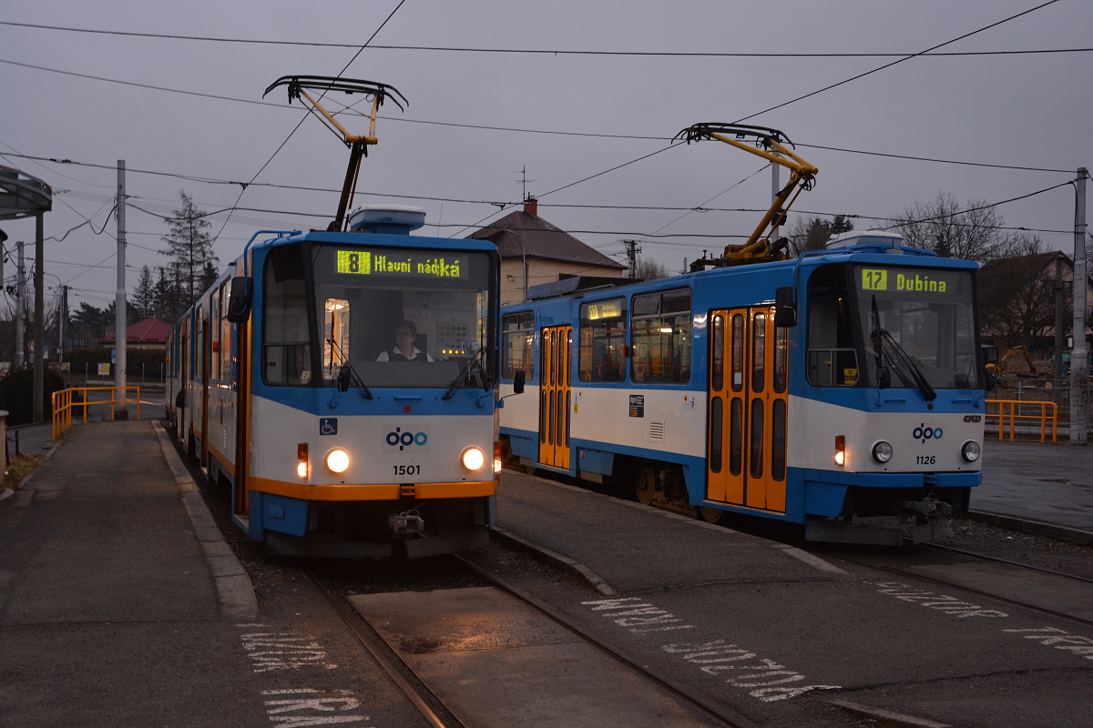 Ostrava, Tatra KT8D5R.N1 Nr. 1501; Ostrava, Tatra T6A5 Nr. 1126