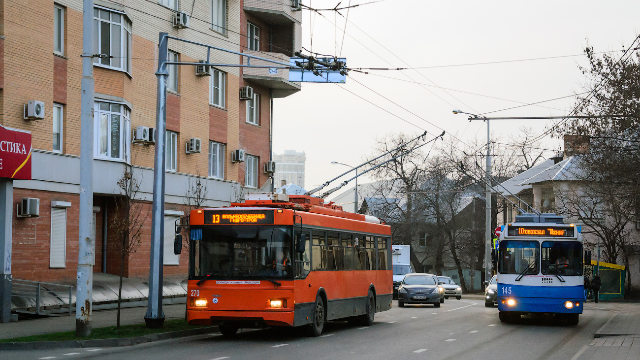 Краснодар, Тролза-5275.03 «Оптима» № 270; Краснодар, ЗиУ-682Г-016.02 № 145