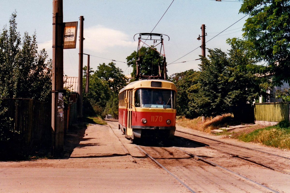 Днепр, Tatra T3SU (двухдверная) № 1170; Днепр — Исторические фотографии: Серии иностранных авторов