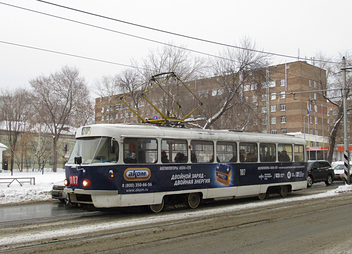 Самара, Tatra T3SU (двухдверная) № 1107