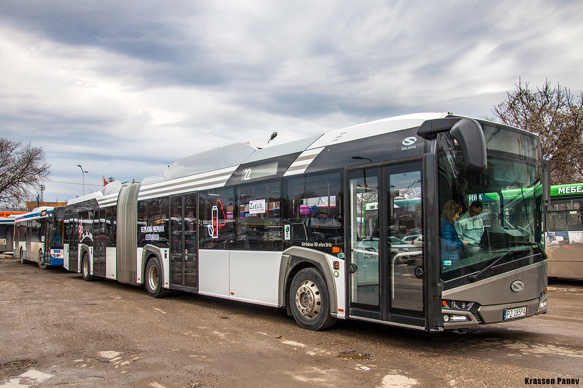 Варна, Solaris Urbino IV 18 Electric № 285; Варна — Электробусы на испытаниях в Варне 2016 — 2019
