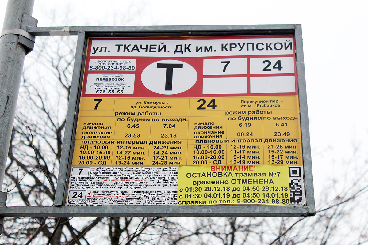 Санкт-Петербург — Аншлаги на остановках (трамвай)