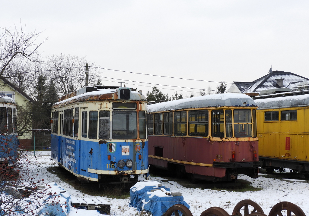 Варшава, MAN T4 № 116; Варшава, Konstal 13N № 193