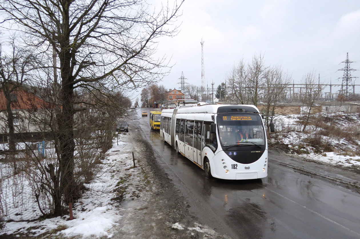 Ровно, БКМ 43303А № 182; Ровно — Троллейбусные маршруты с использованием автономного хода Ровно, БКМ 43303А № 182; Ровно — Троллейбусные маршруты с использованием автономного хода