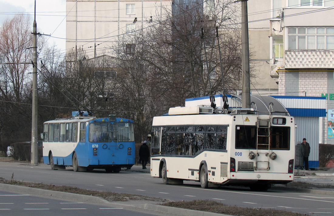 Белая Церковь, МАЗ-ЭТОН Т103 № 008; Белая Церковь, ЗиУ-682В № 070
