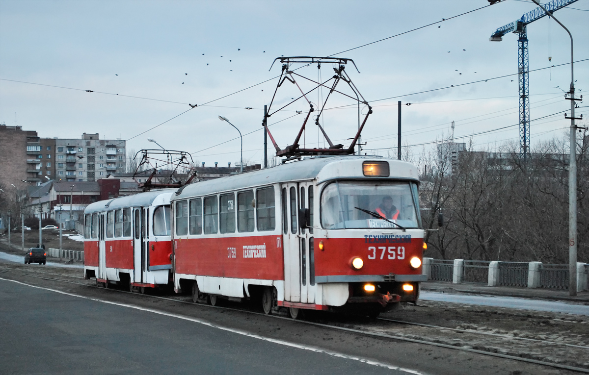 Донецк, Tatra T3SU (двухдверная) № 3759 (Т-759); Донецк, Tatra T3SU № 934
