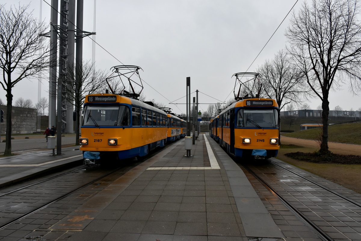 Leipzig, Tatra T4D-M1 Br. 2187; Leipzig, Tatra T4D-M1 Br. 2145