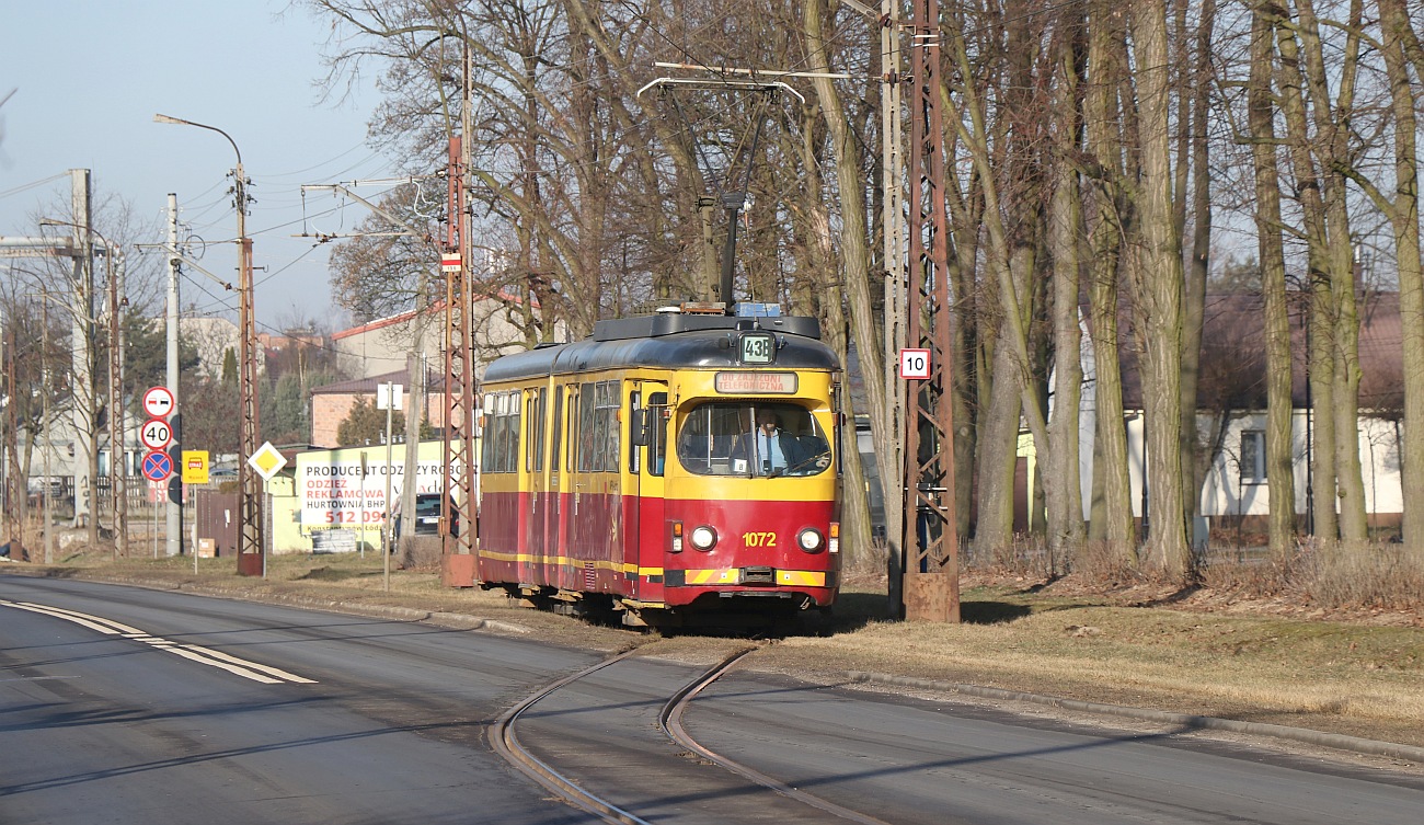 Лодзь, Duewag GT6 № 1072