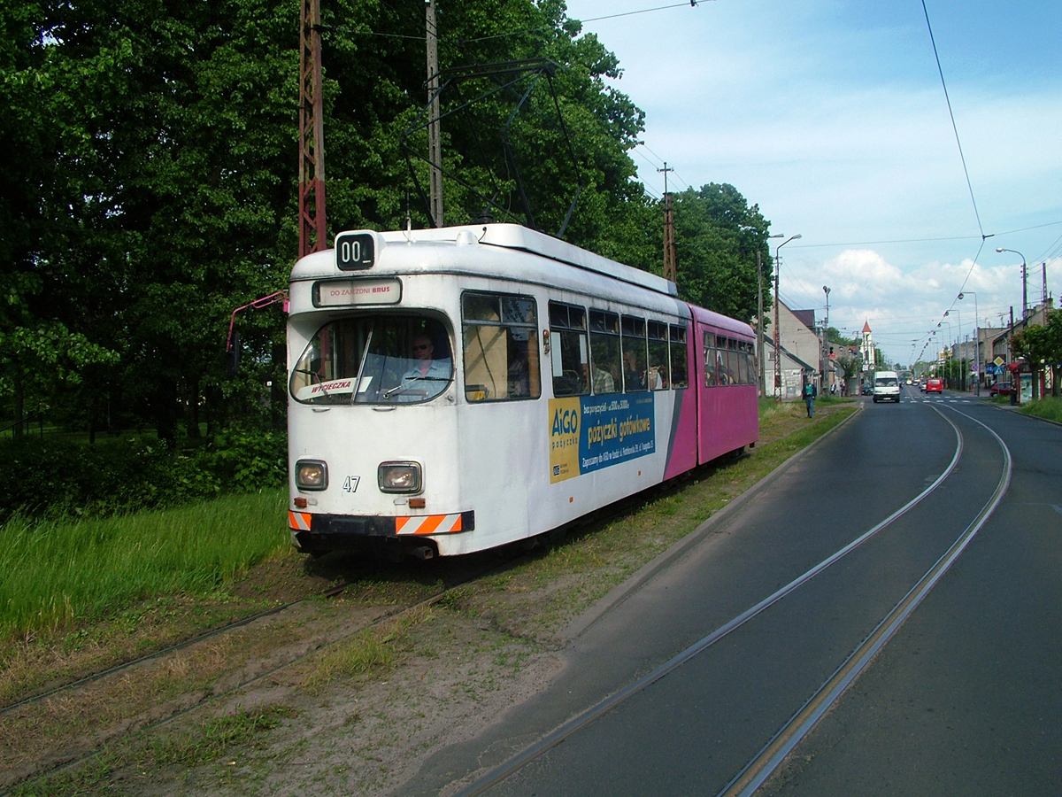 Лодзь, Duewag GT6 № 47; Лодзь — Пригородные трамваи — Константынув Лудзки