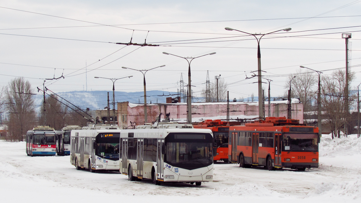 Tolyatti, BKM 321 # 103; Tolyatti, Trolza-5275.07 “Optima” # 3058 Tolyatti, BKM 321 # 103; Tolyatti, Trolza-5275.07 “Optima” # 3058