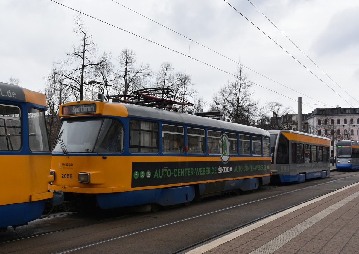 Лейпциг, Tatra T4D-M2 № 2055 Лейпциг, Tatra T4D-M2 № 2055