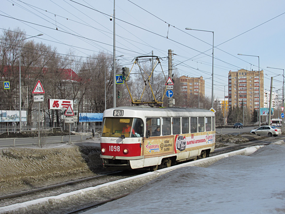 Самара, Tatra T3SU (двухдверная) № 1098