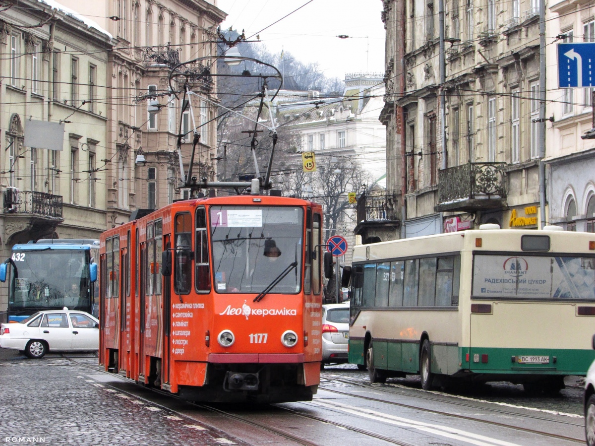 Львов, Tatra KT4D № 1177