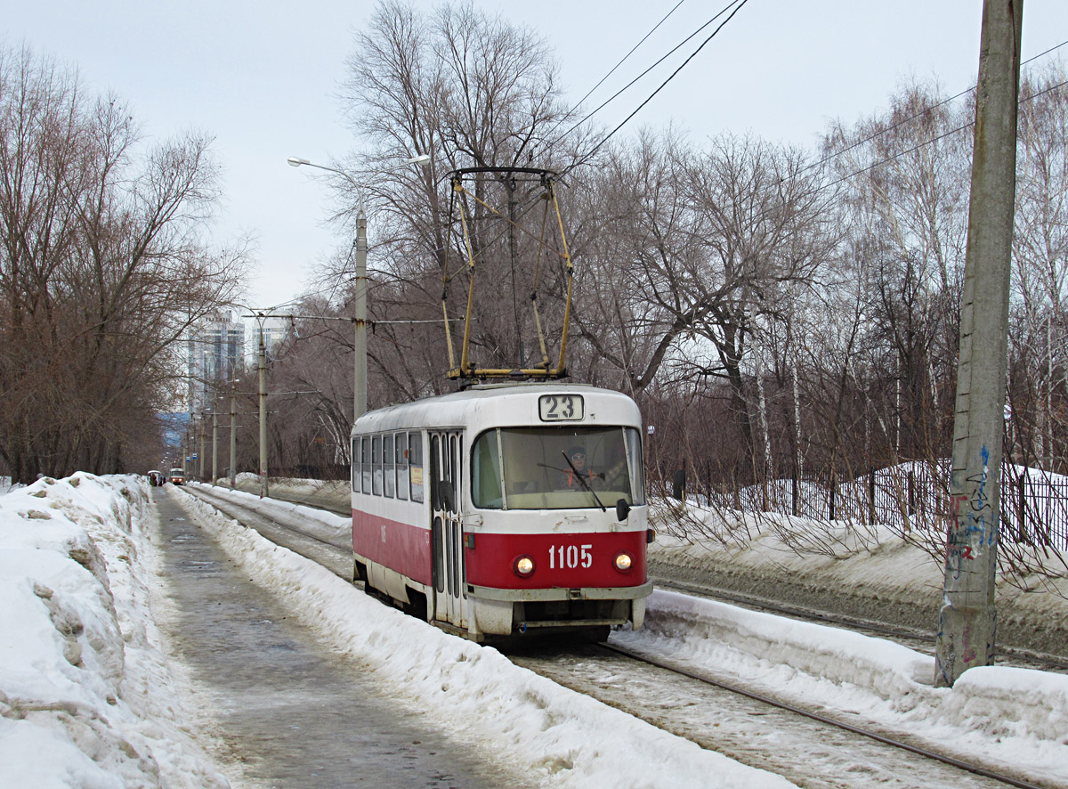 Самара, Tatra T3SU (двухдверная) № 1105