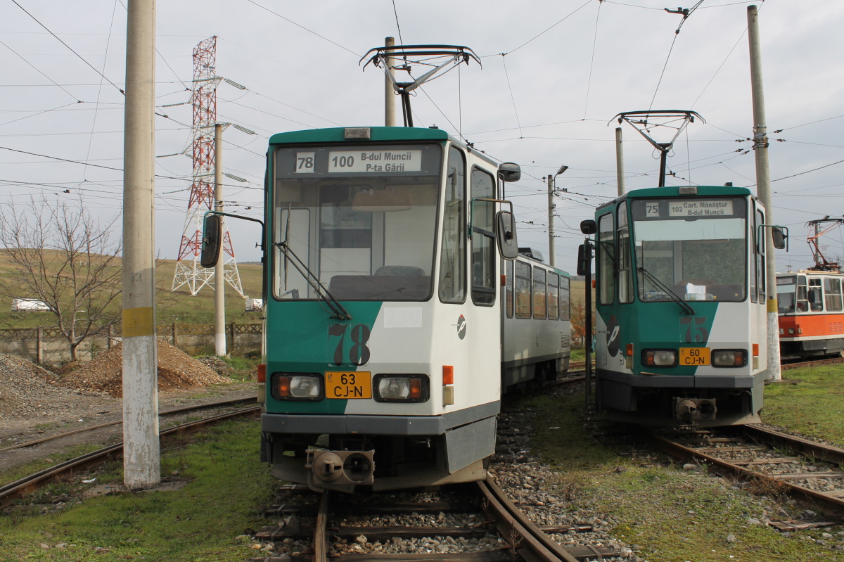 Cluj-Napoca, Tatra KT4DM № 78; Cluj-Napoca, Tatra KT4DM № 75
