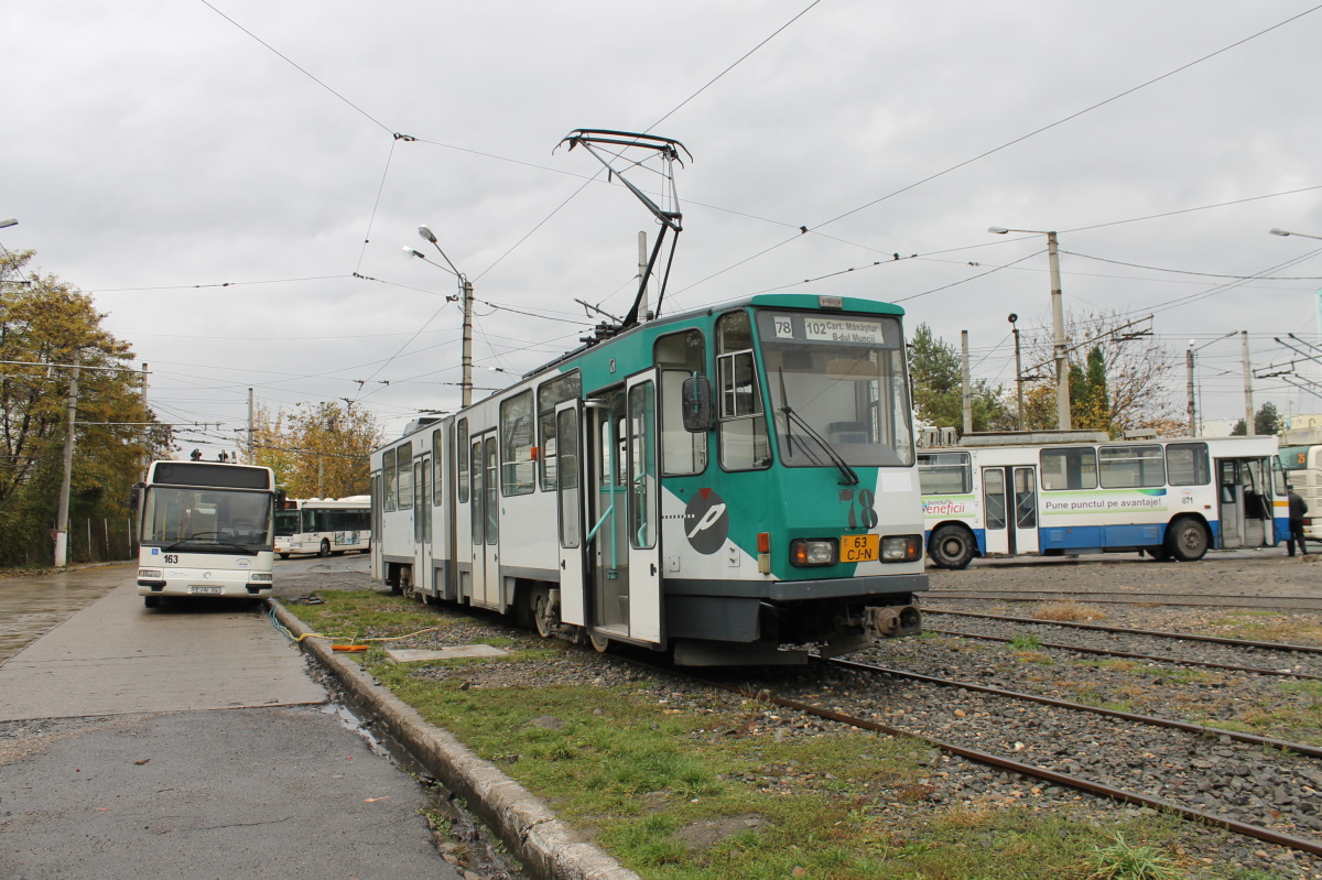 Клуж-Напока, Tatra KT4DM № 78; Клуж-Напока, Astra Agora 12m № 163