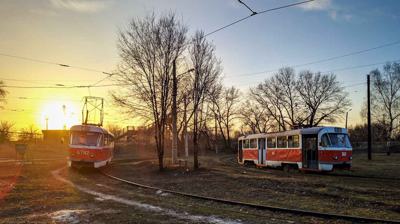 Донецк, Tatra T3SU (двухдверная) № 4782; Донецк, Tatra T3SU № 168