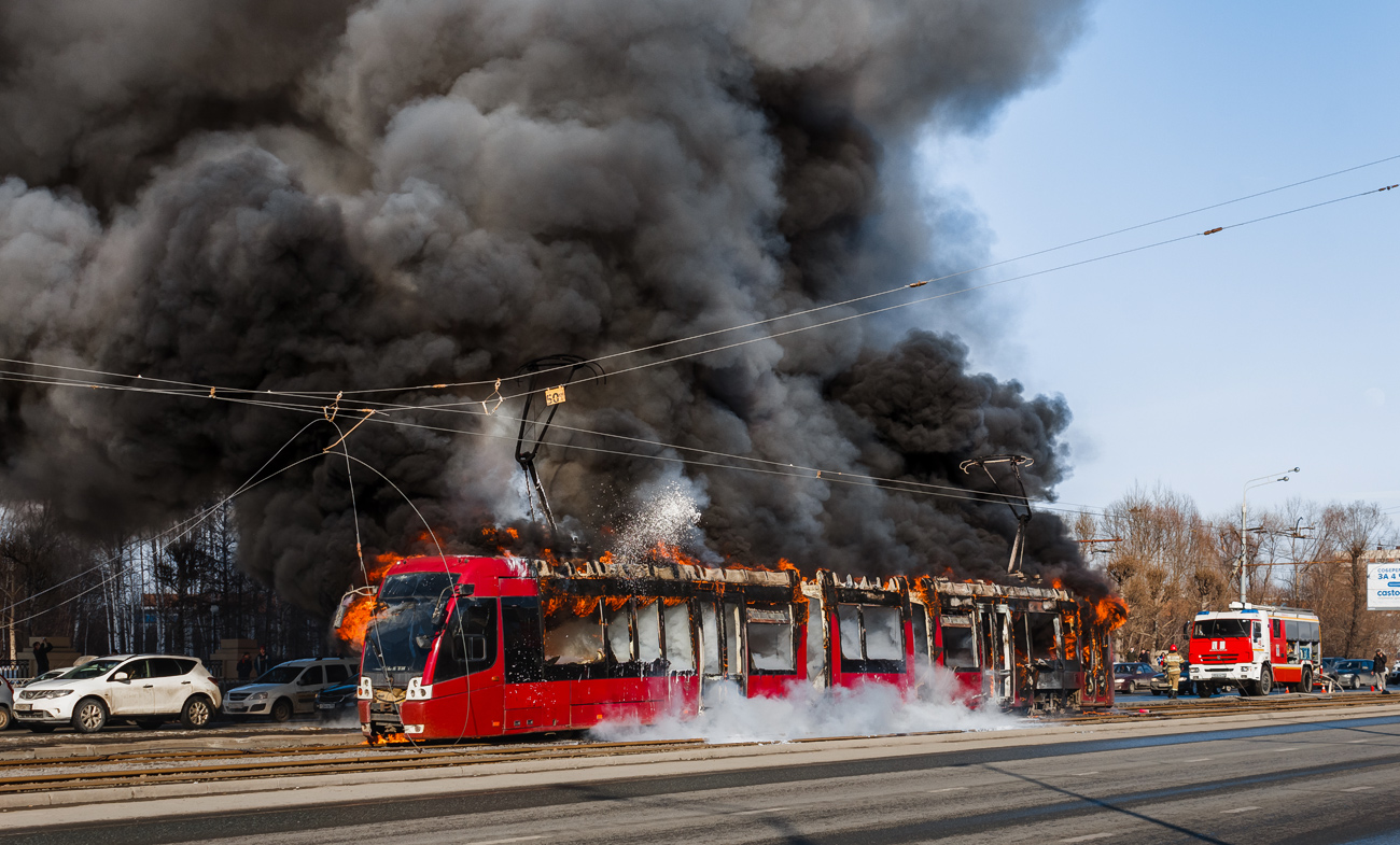 Казань, БКМ 84300М № 1302; Казань — Пожары
