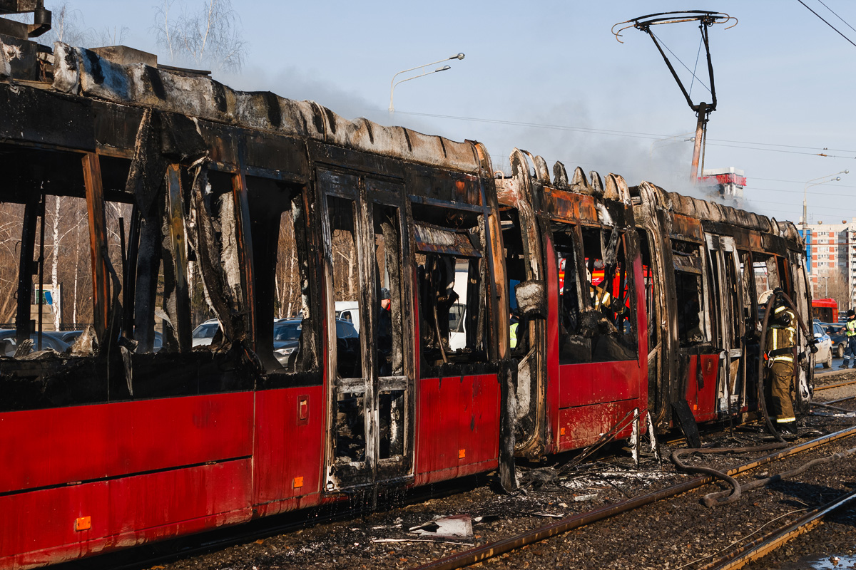 Kazan — Burning trams