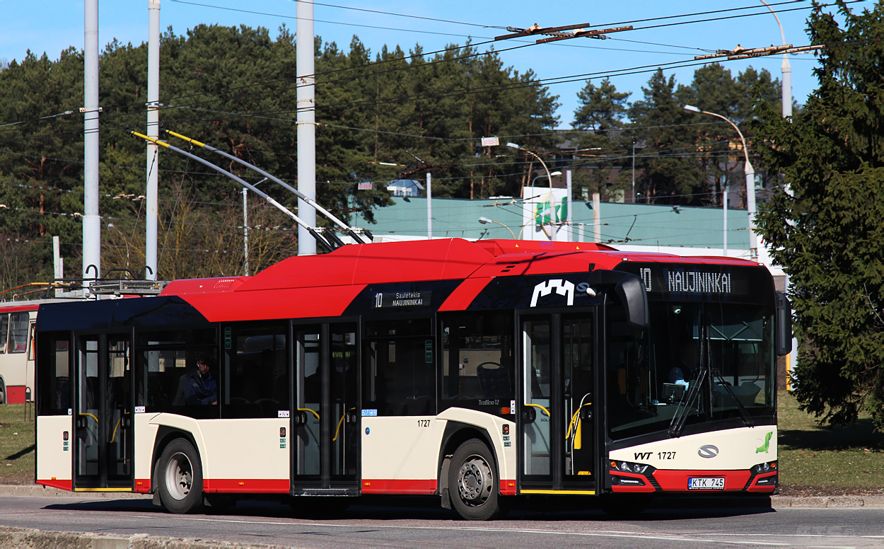 Vilnius, Solaris Trollino IV 12 Škoda č. 1727