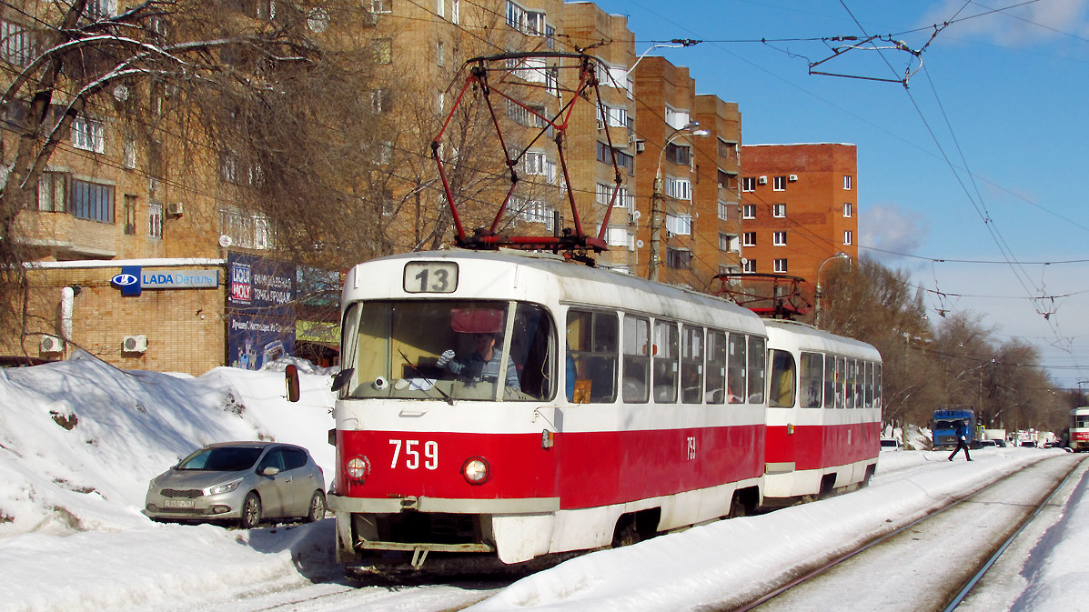 Самара, Tatra T3SU (двухдверная) № 759