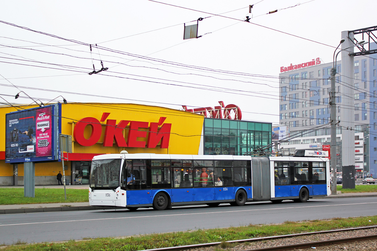 Санкт-Петербург, Тролза-6206.01 «Мегаполис» № 1136