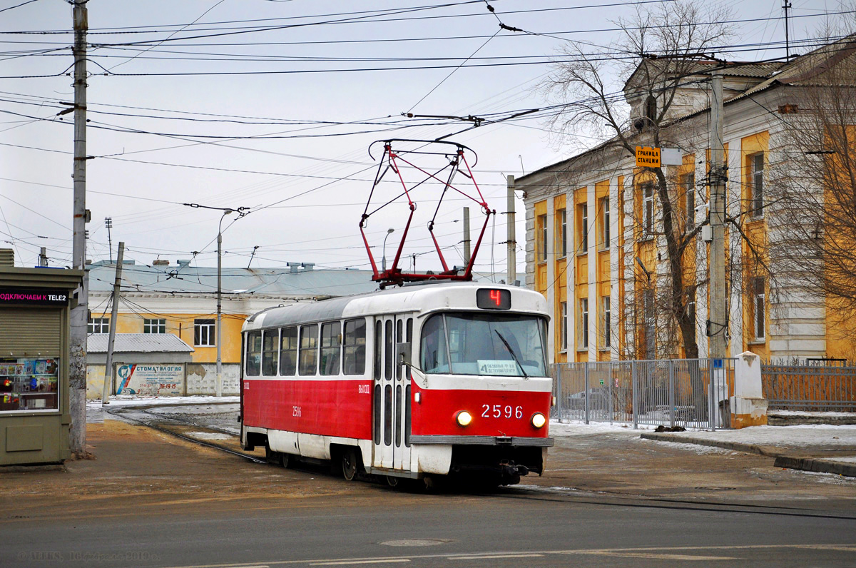 Волгоград, Tatra T3SU (двухдверная) № 2596