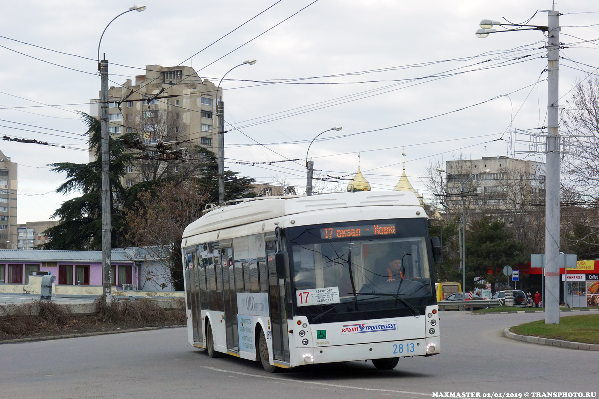 Крымский троллейбус, Тролза-5265.03 «Мегаполис» № 2813; Крымский троллейбус — Движение троллейбусов без КС (автономный ход) Крымский троллейбус, Тролза-5265.03 «Мегаполис» № 2813; Крымский троллейбус — Движение троллейбусов без КС (автономный ход)