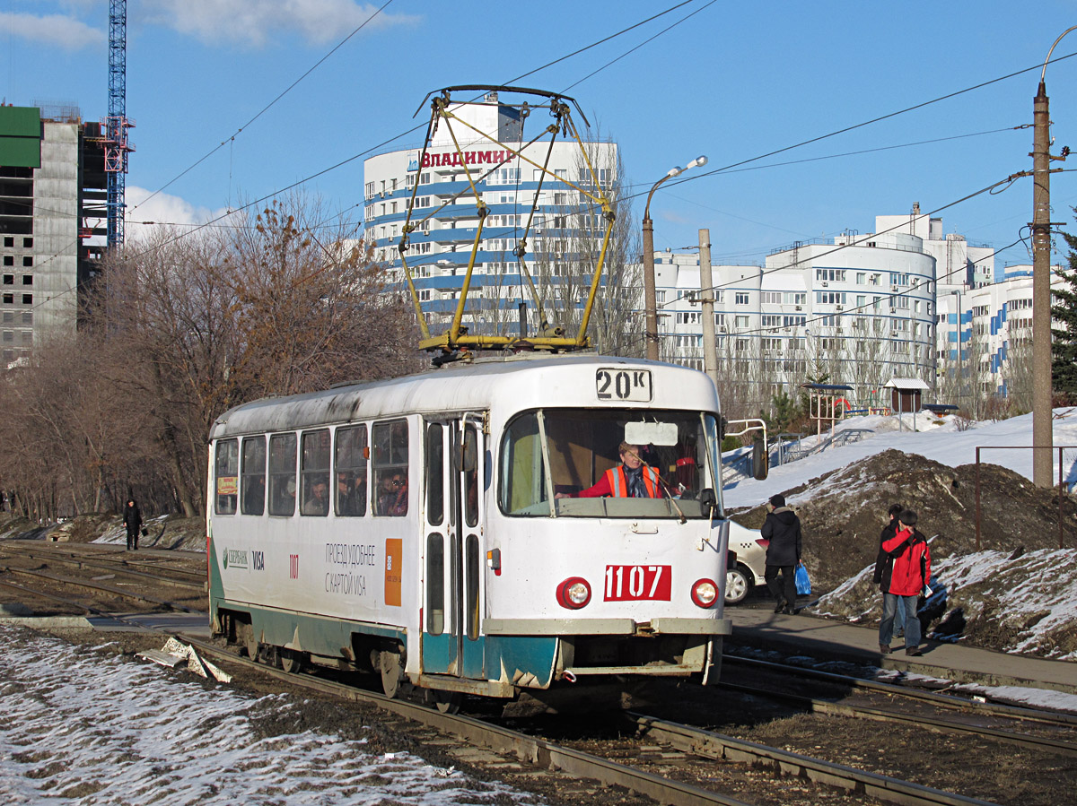 Самара, Tatra T3SU (двухдверная) № 1107