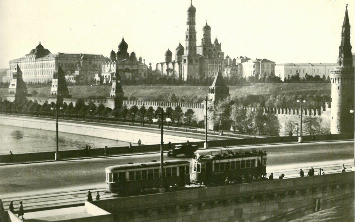 Moscou — Historical photos — Tramway and Trolleybus (1921-1945)