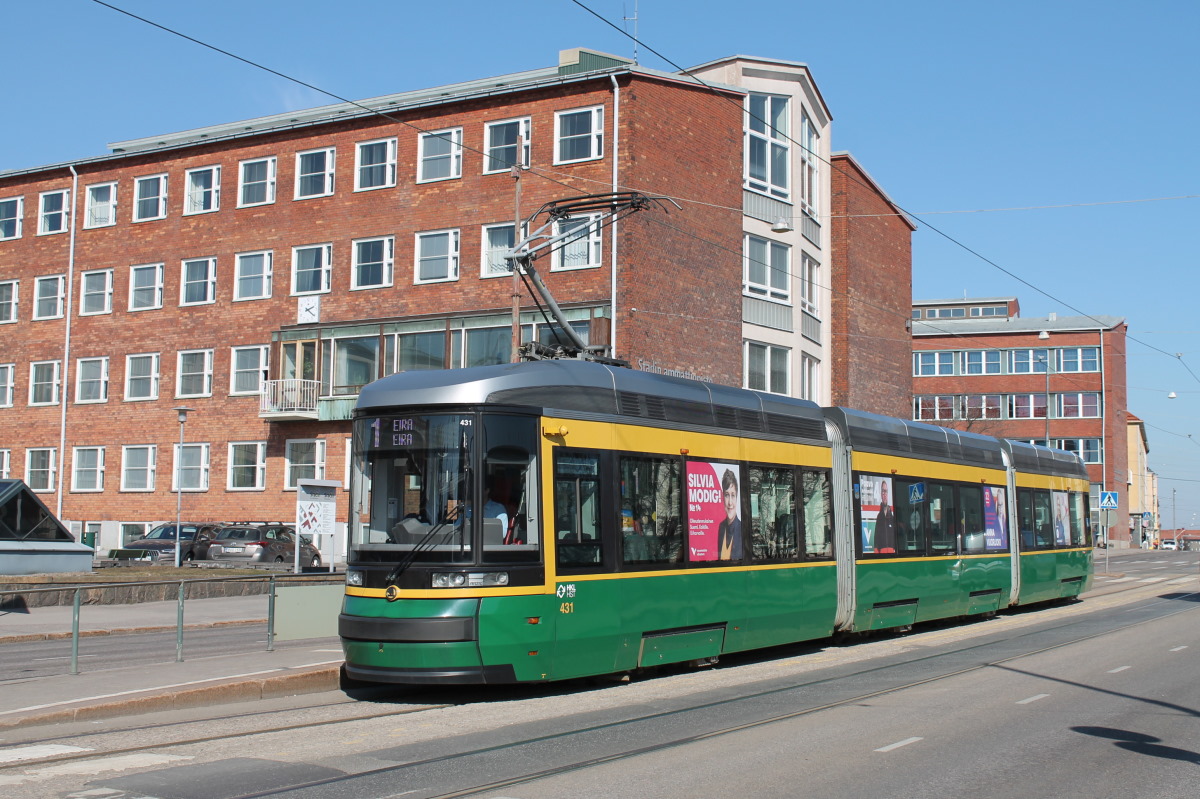 Хельсинки — Эспоо, Škoda ForCity Smart Artic MLNRV3 № 431
