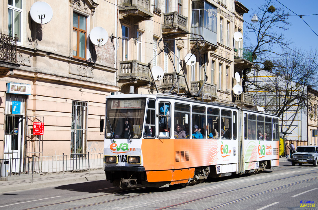 Львов, Tatra KT4D № 1162