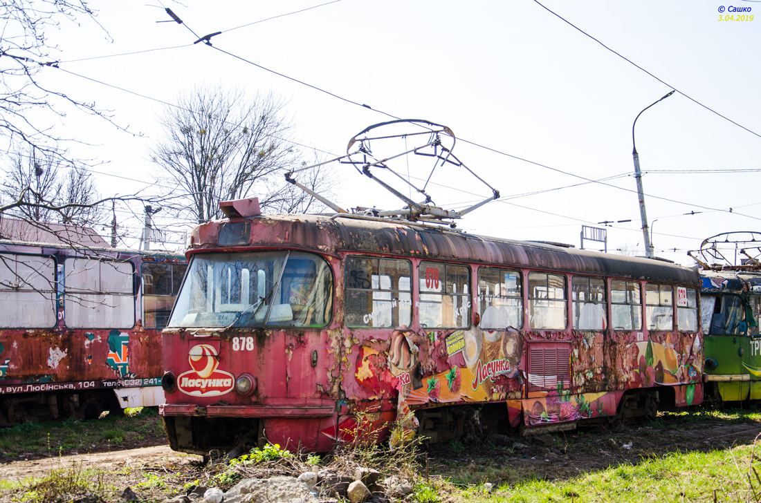 Львов, Tatra T4SU № 878
