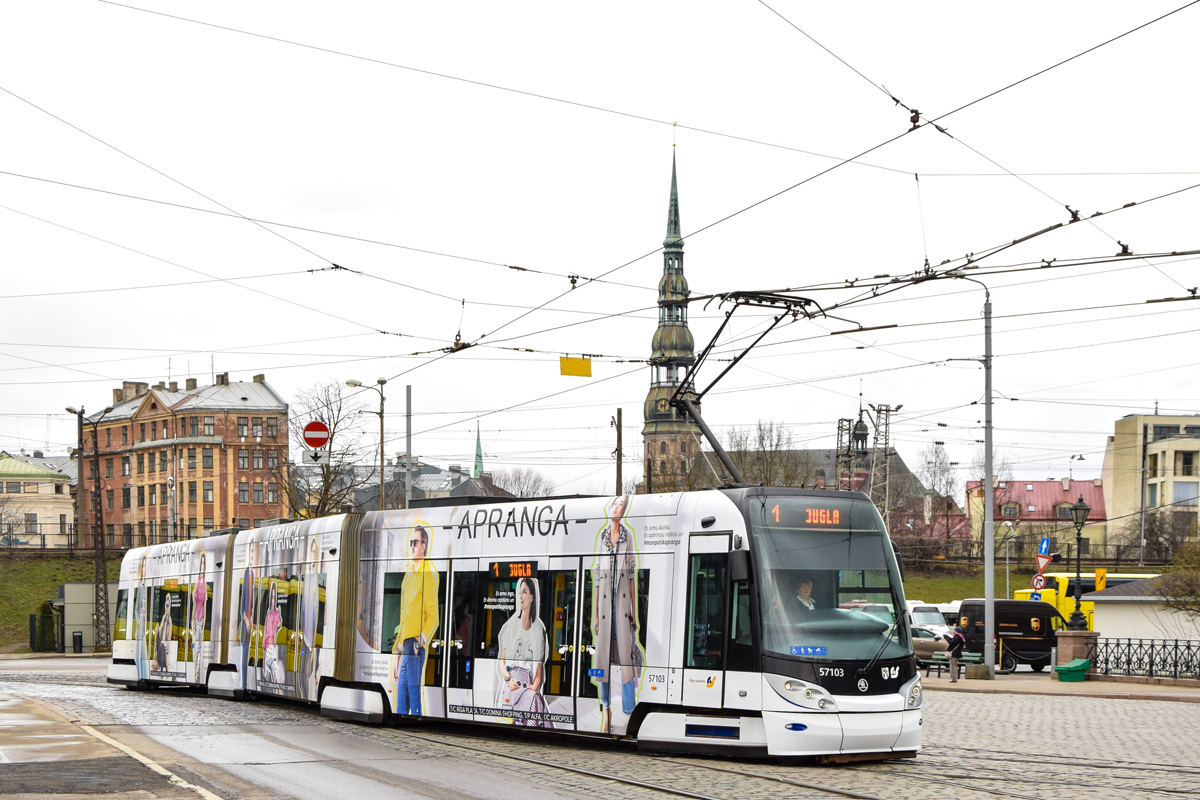 Рига, Škoda 15T ForCity Alfa Riga № 57103