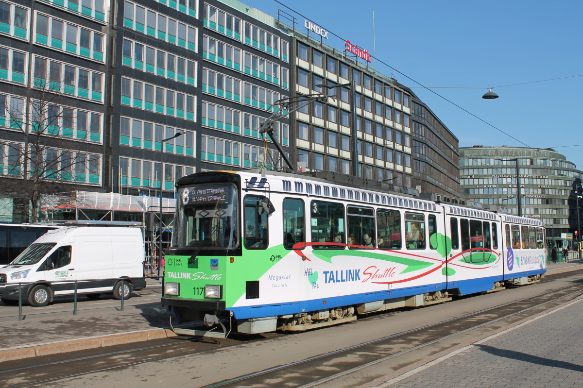 Хельсинки — Эспоо, Valmet MLNRV1 № 117 Хельсинки — Эспоо, Valmet MLNRV1 № 117