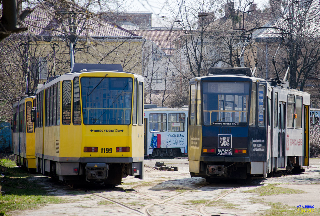 Львов, Tatra KT4DM № 1199; Львов, Tatra KT4D № 1169