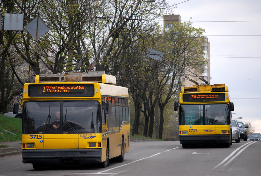 კიევი, MAZ-103T № 3715; კიევი, MAZ-ETON T103 № 3719
