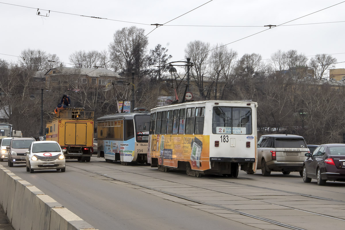 Иркутск, 71-605 (КТМ-5М3) № 183; Иркутск — Происшествия; Иркутск — Разные фотографии