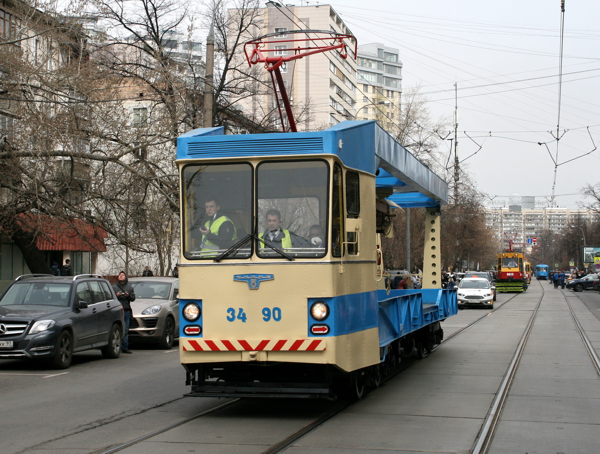Москва, СВАРЗ РТ-3 № 3490; Москва — Парад к 120-летию трамвая 20 апреля 2019