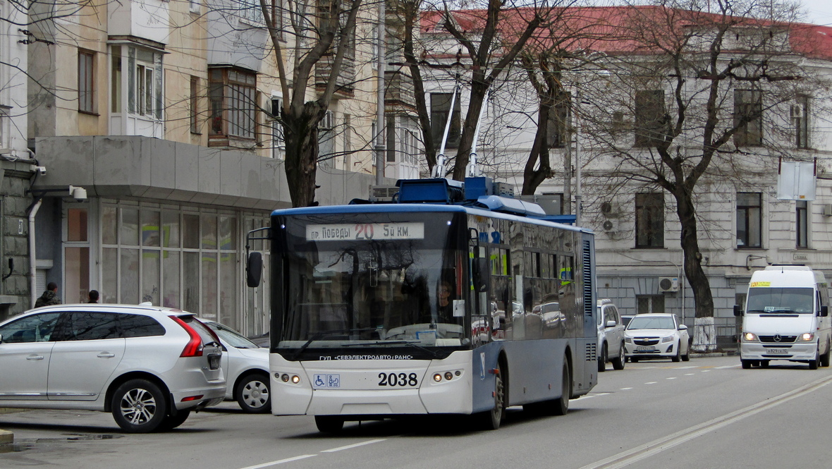 Севастополь, ЛАЗ E183A1 № 2038