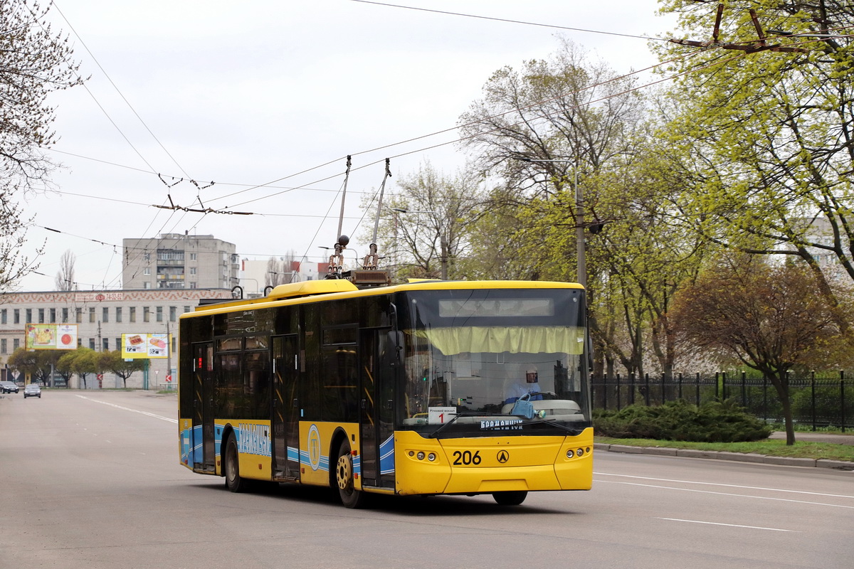 Кременчуг, ЛАЗ E183D1 № 206